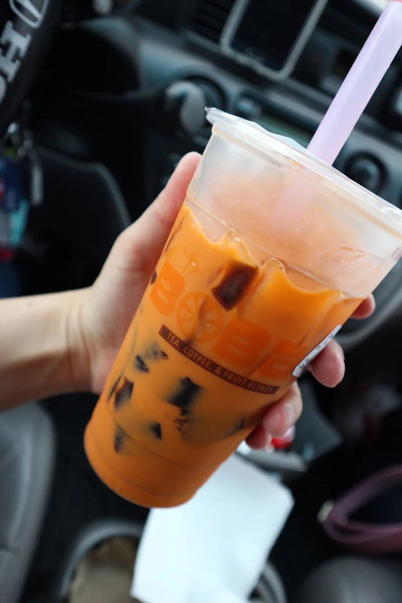 Red Thai Tea with Grass Jelly