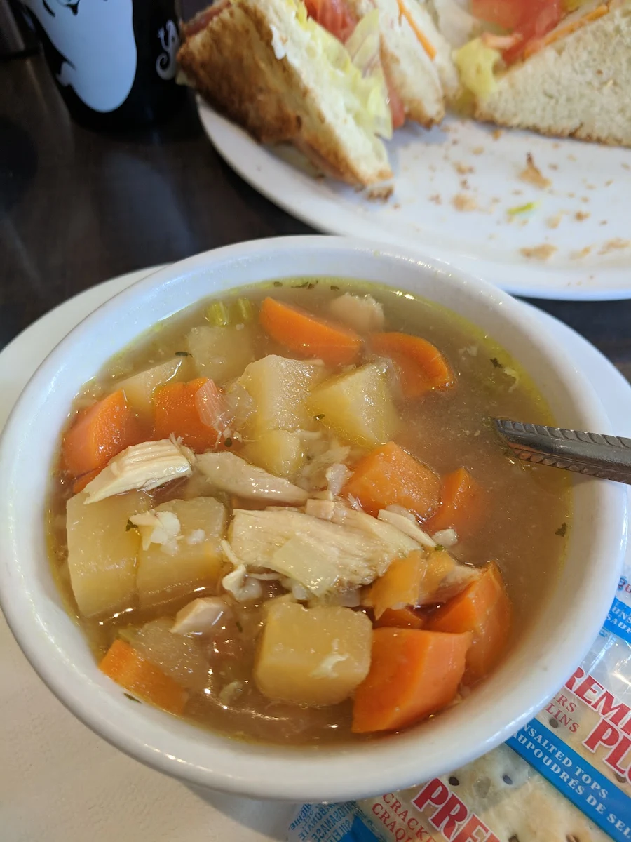 Turkey Soup and Club Sandwich