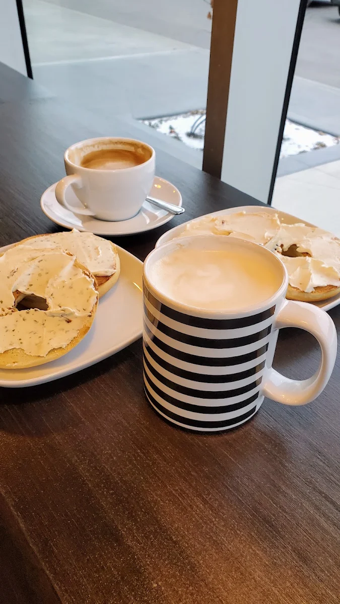 Butter Pecan Latte Cappuccino and Begals