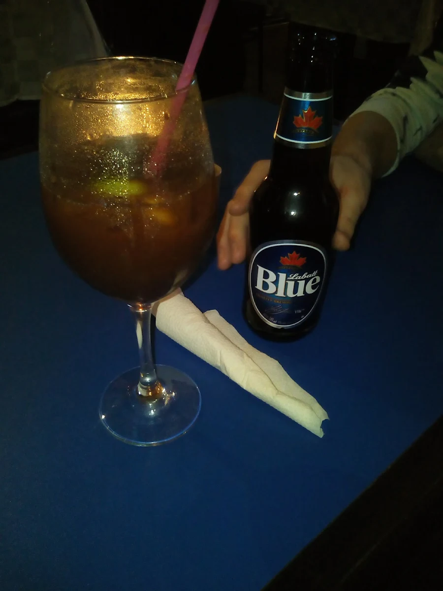 Bloody Mary and Labatt Blue