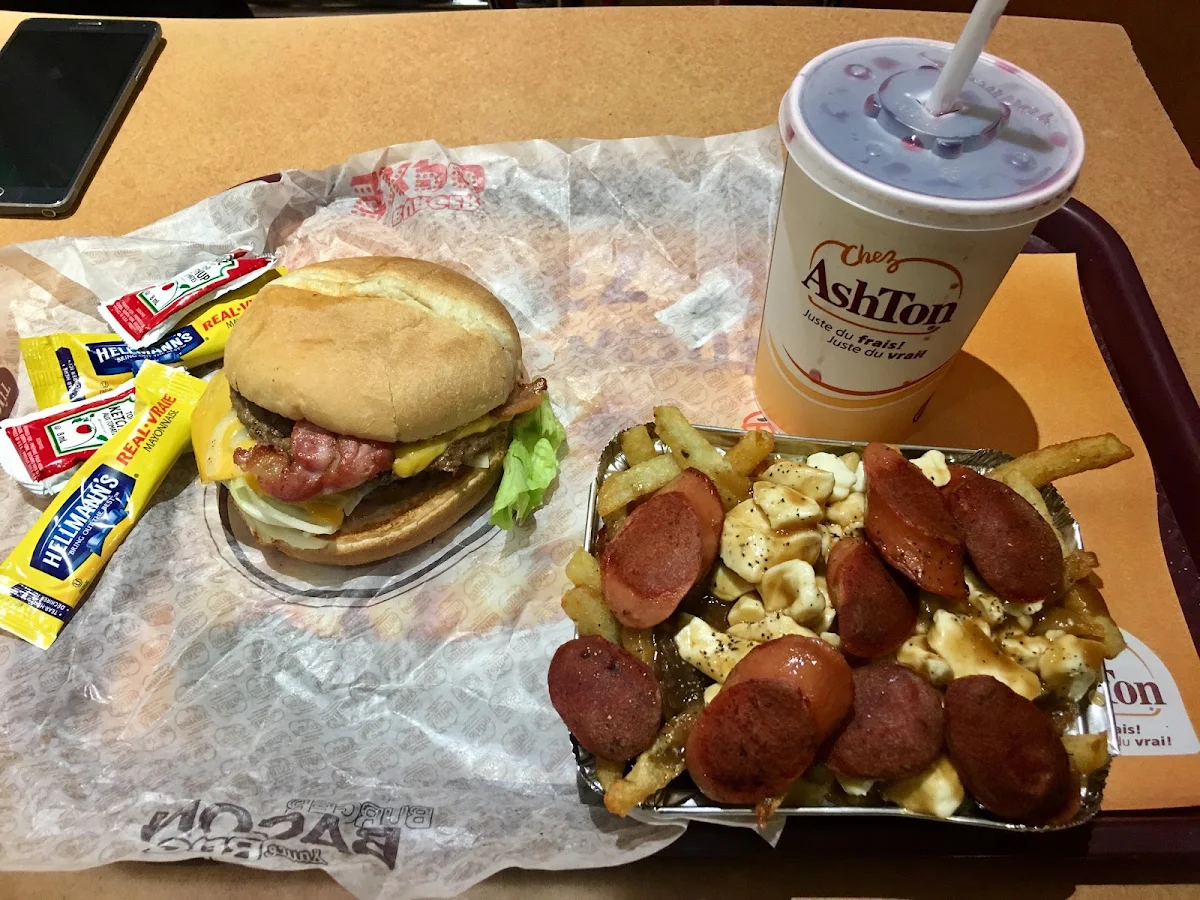 Bacon Cheeseburger and Hot Dog Poutine Combo