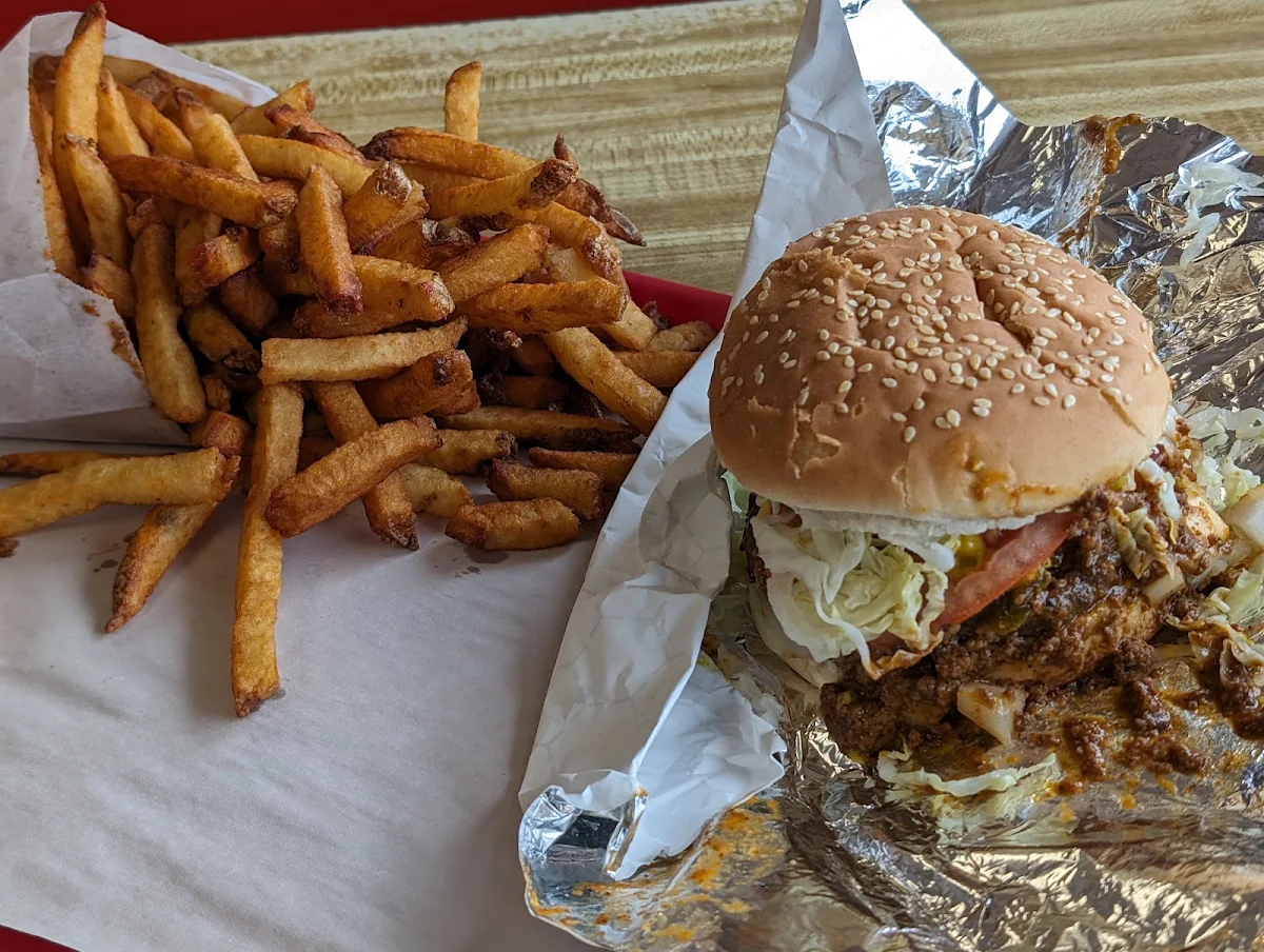 Double Fat Boy Burger and Fries