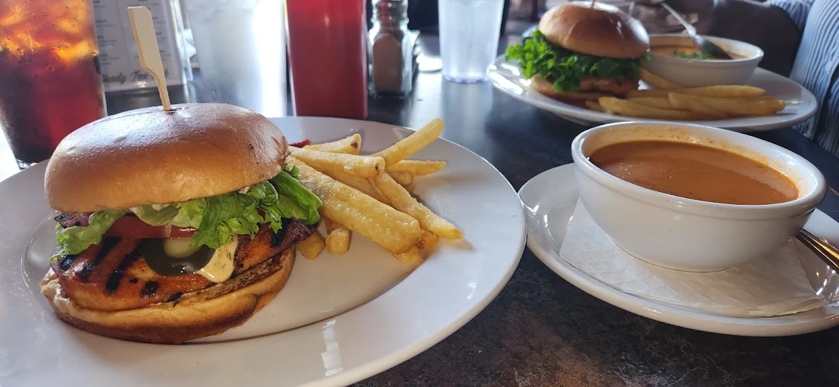 Chicken Burger and Fries