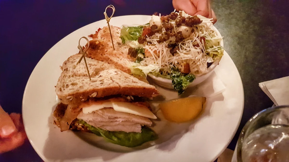 Turkey Sandwich with Cesar Salad