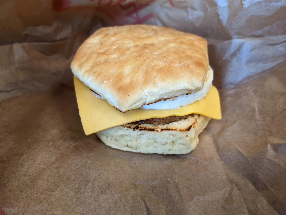 Sausage Egg and Cheese Breakfast Sandwich