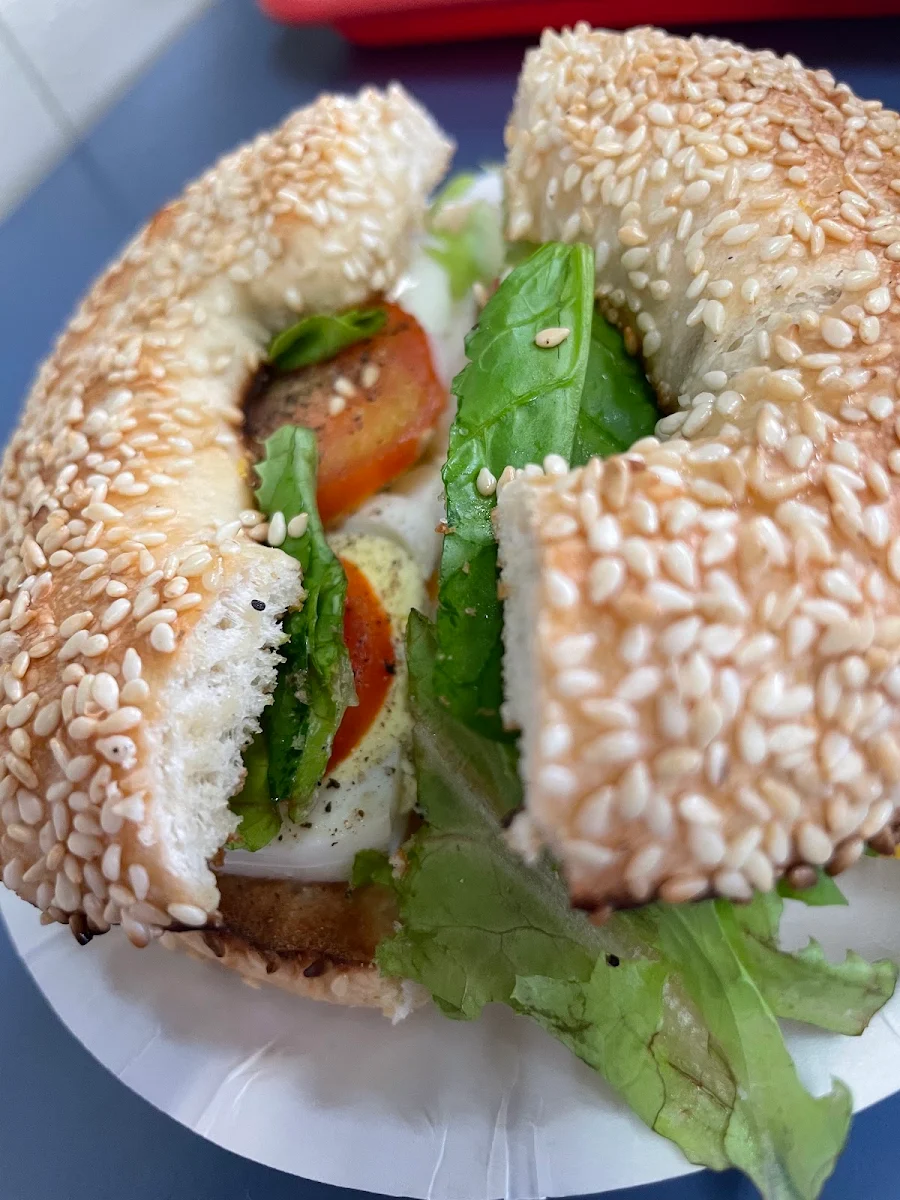 Egg and Cheese Bagel Sandwich