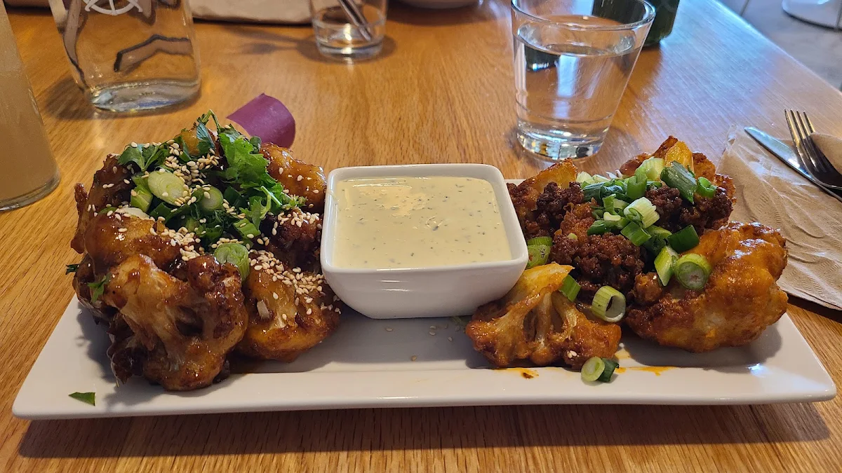 Cauliflower Wings Half Buffalo Half Korean BBQ