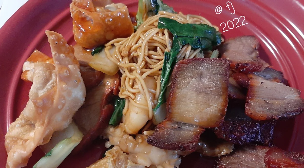 BBQ Pork Pan-Fried Noodles