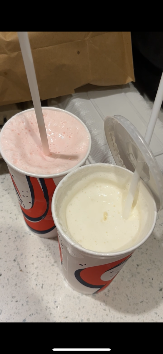 Strawberry and Vanilla Milkshakes