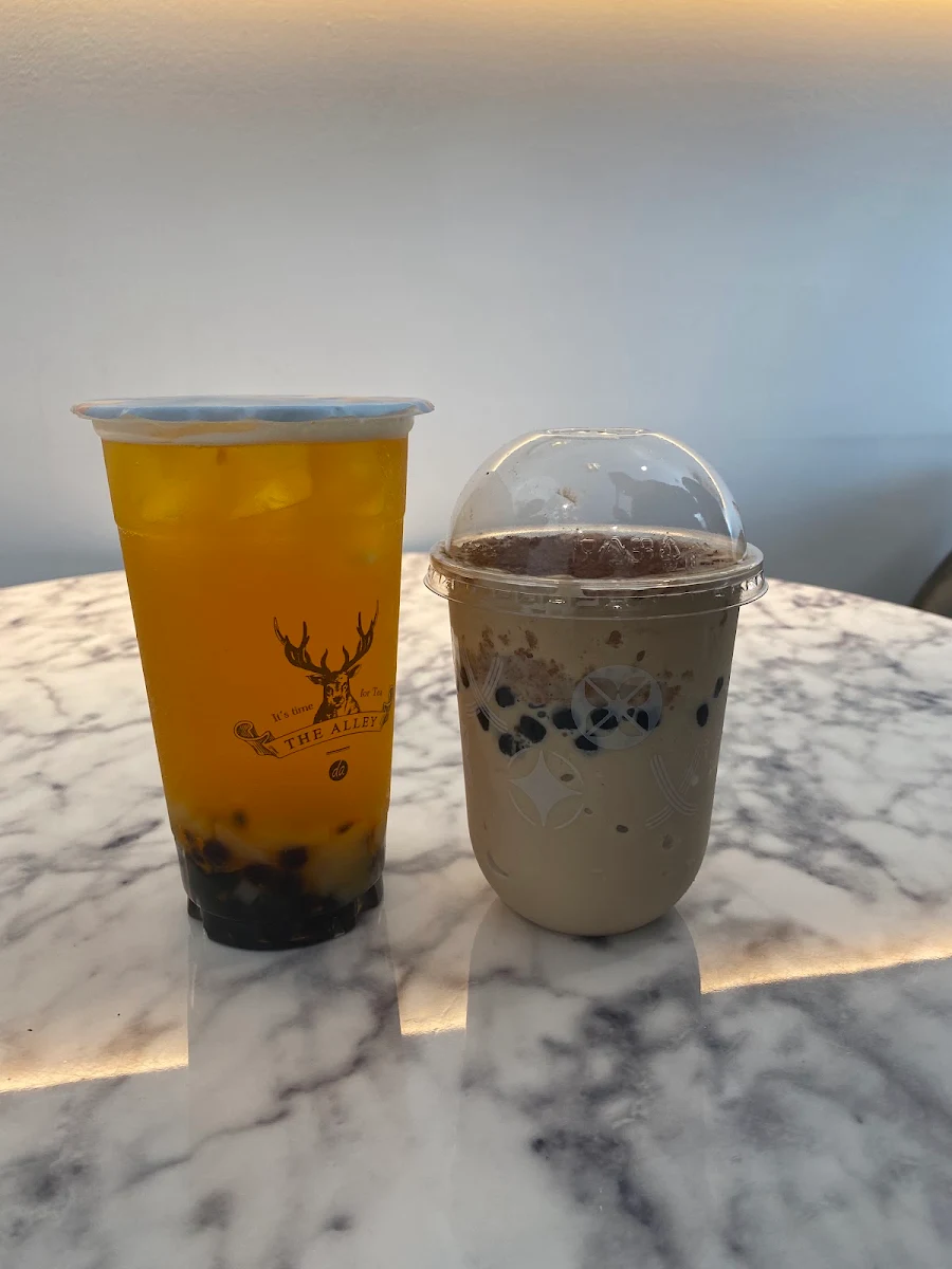 Passion Fruit Tea and Tiramisu Milk Tea