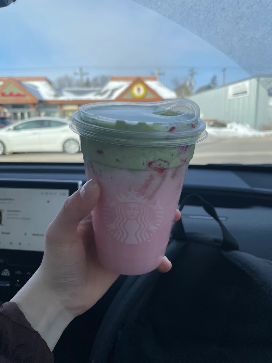 Pink Drink with Matcha Cold Foam