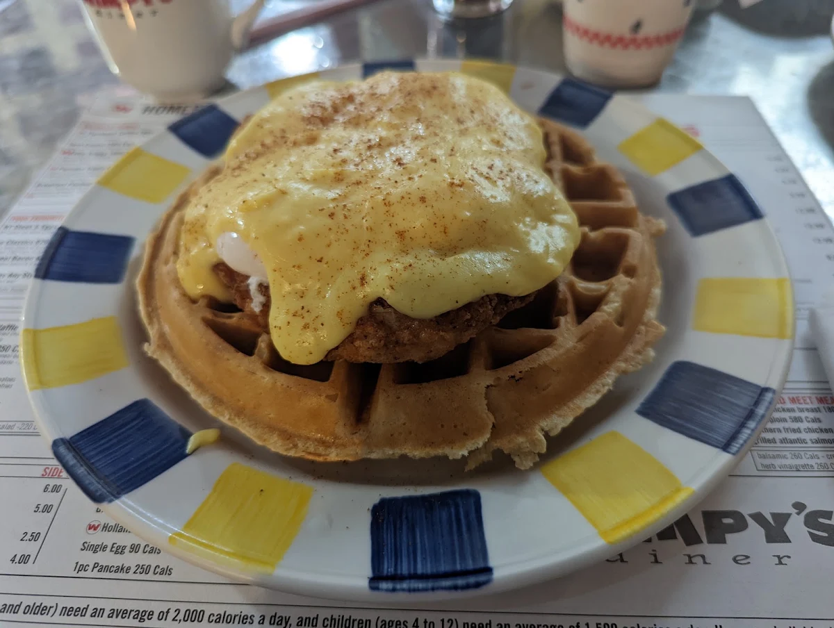 Fried Chicken Waffle Benedict