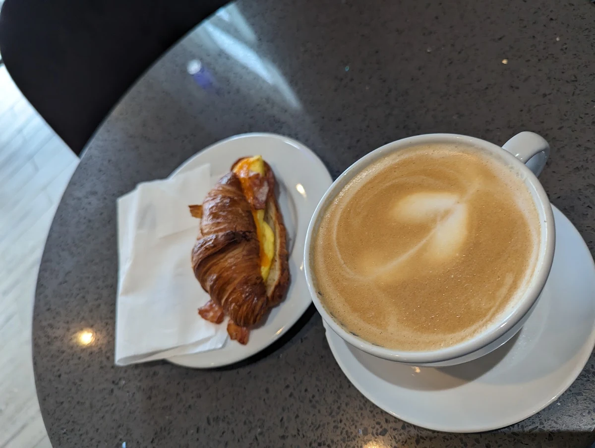 Latte and Breakfast Croissant