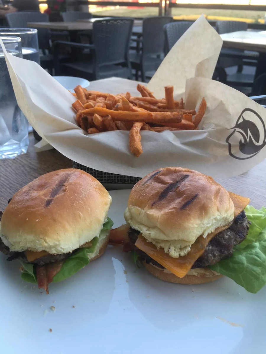 Mini Hamburgers with Sweet Potato Fries