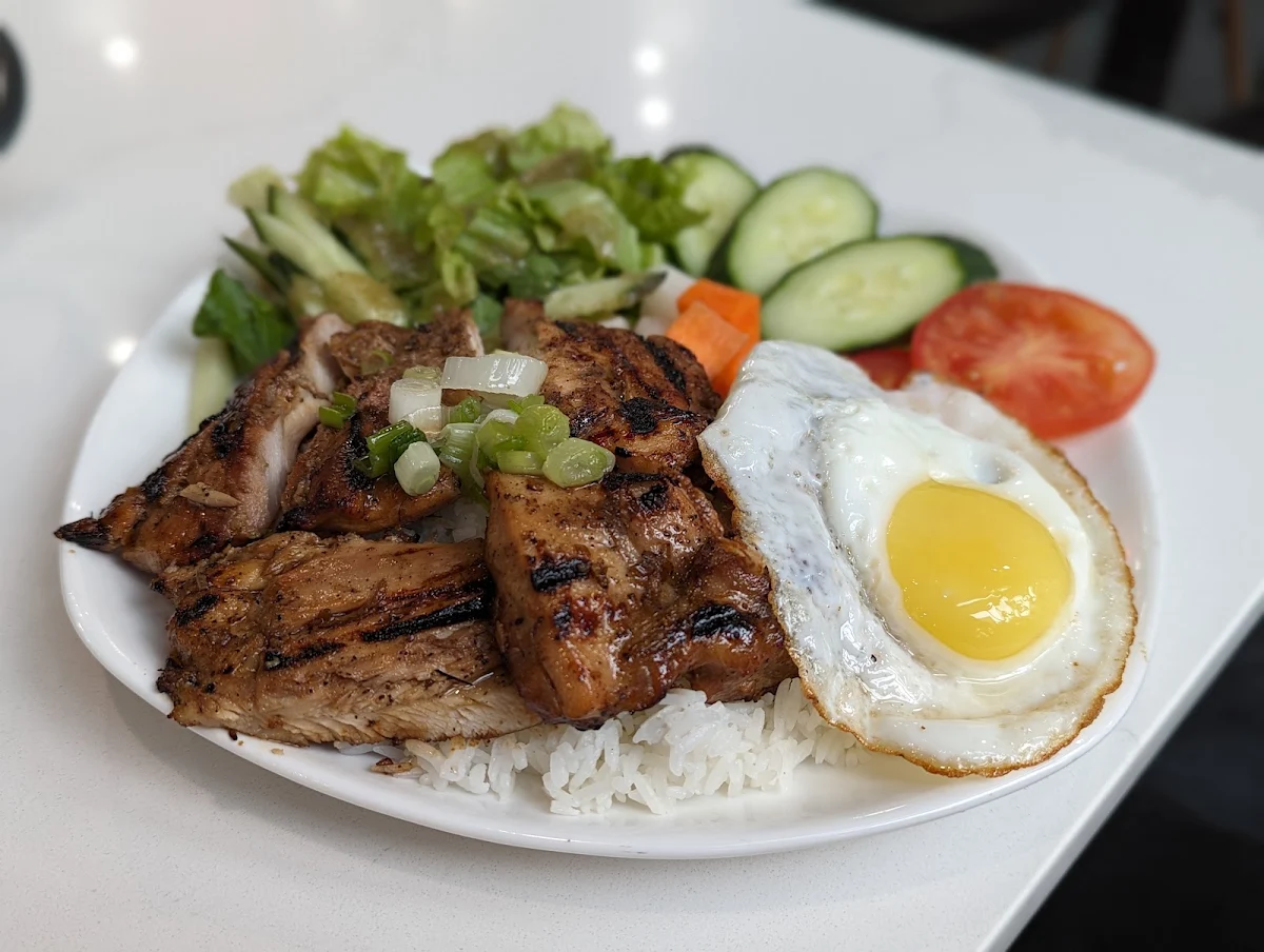 Grilled Lemongrass Porkchop & Egg Cơm Sườn Trứng