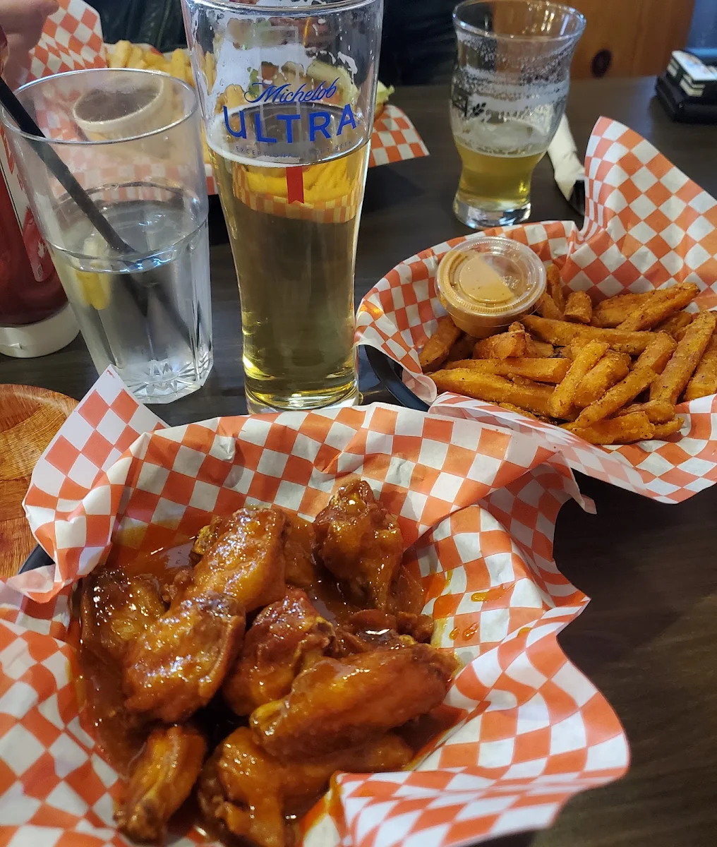 Wings and Sweet Potato Fries