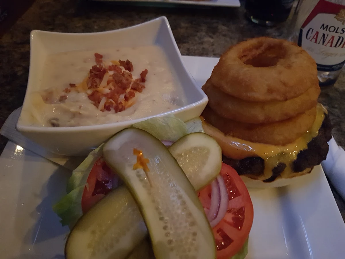 R U Burger with Baked Potato Soup