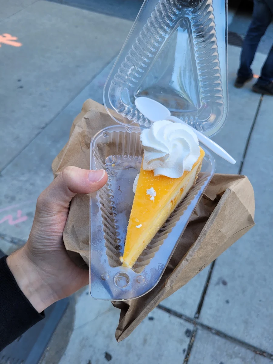 Mango Key Lime Cheesecake Slice