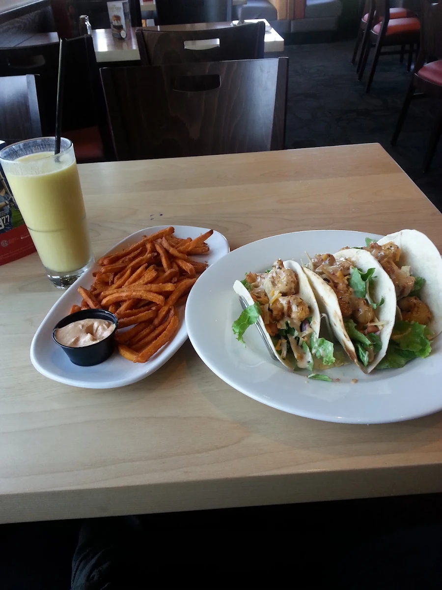Shrimp Tacos Sweet Potato Fries