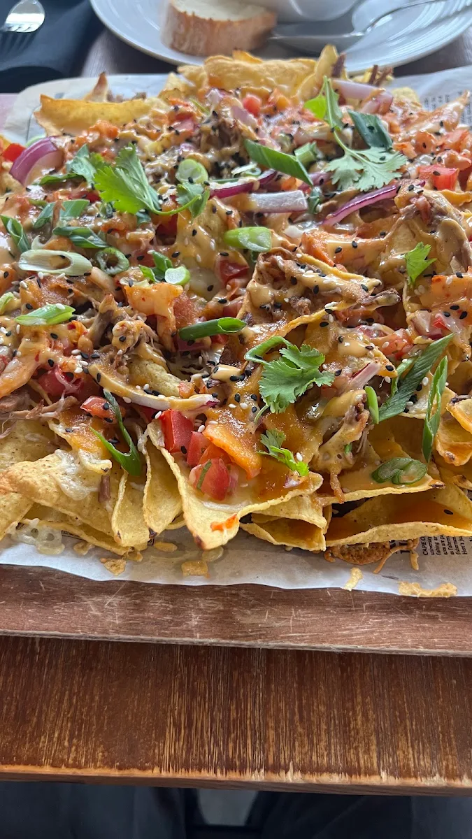 Korean Bulgogi Steak Nachos with Gochujang Aioli