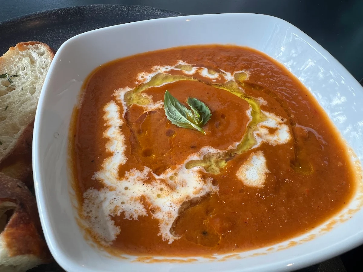 Soup Roasted Tomato Basil Soup with Rosemary Focaccia VG