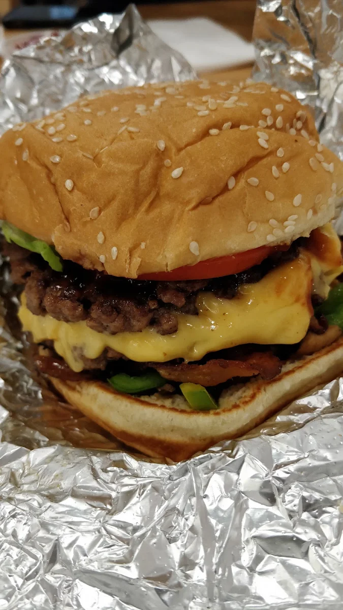 Bacon Cheeseburger and Cajun Fries