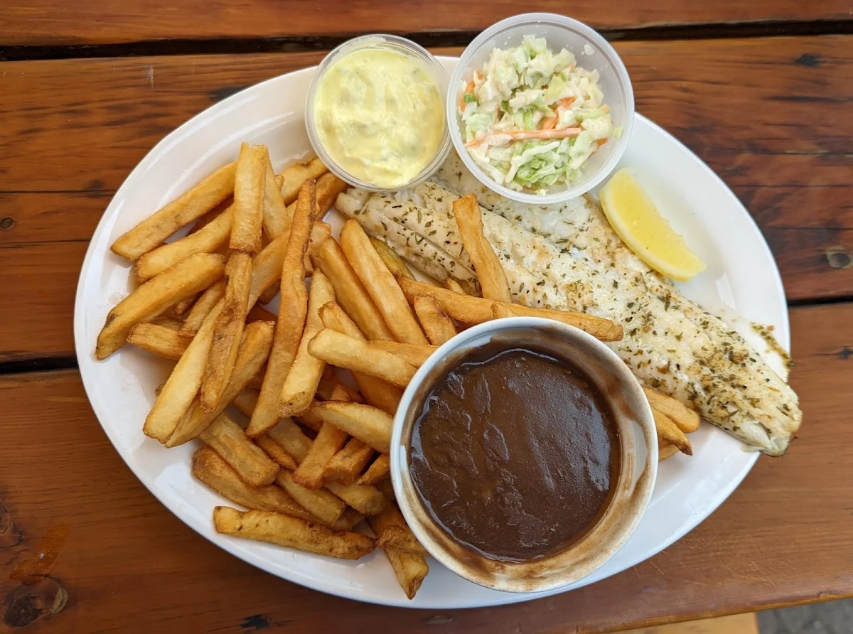 Pan Fried Pickerel with Fresh Cut Fries