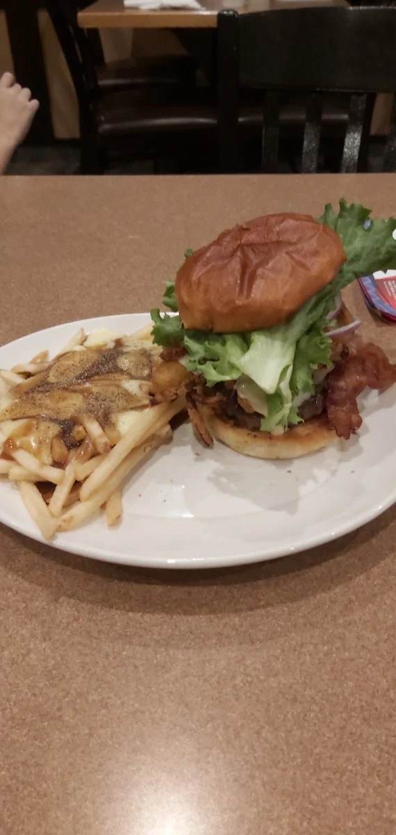 Mozzarella Burger Patty with Poutine