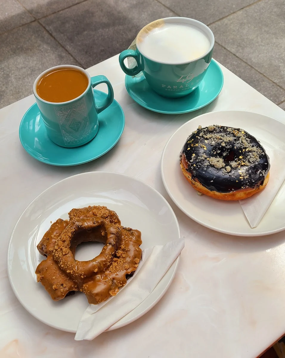 Coffee & Doughnut Combo, 49th Parallel Café & Lucky's Doughnuts - Thurlow