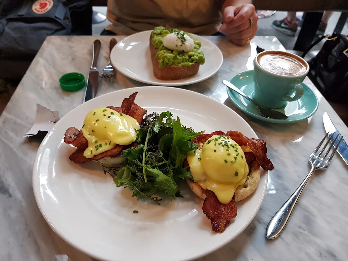 Egg Benedictine, 49th Parallel Café & Lucky's Doughnuts - Thurlow