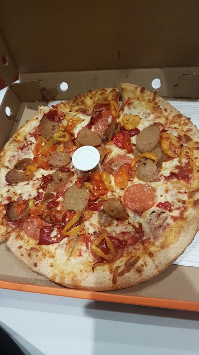 Spicy Pepperoni Pizza with Italian Sausage