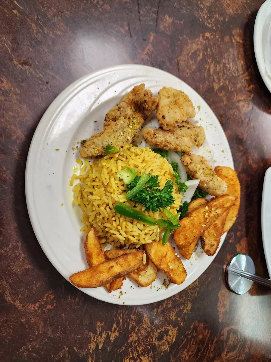 Deep Fried Basa Fish Fillet with Rice