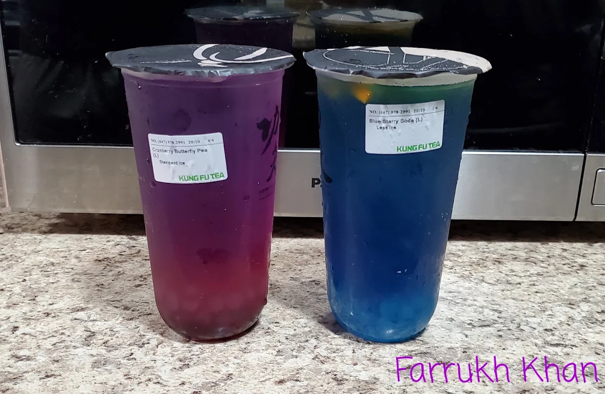 Blue Stary Soda and Cranberry Butterfly Pea