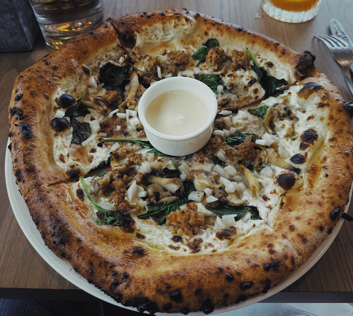 Clam and Fennel Sausage Pizza