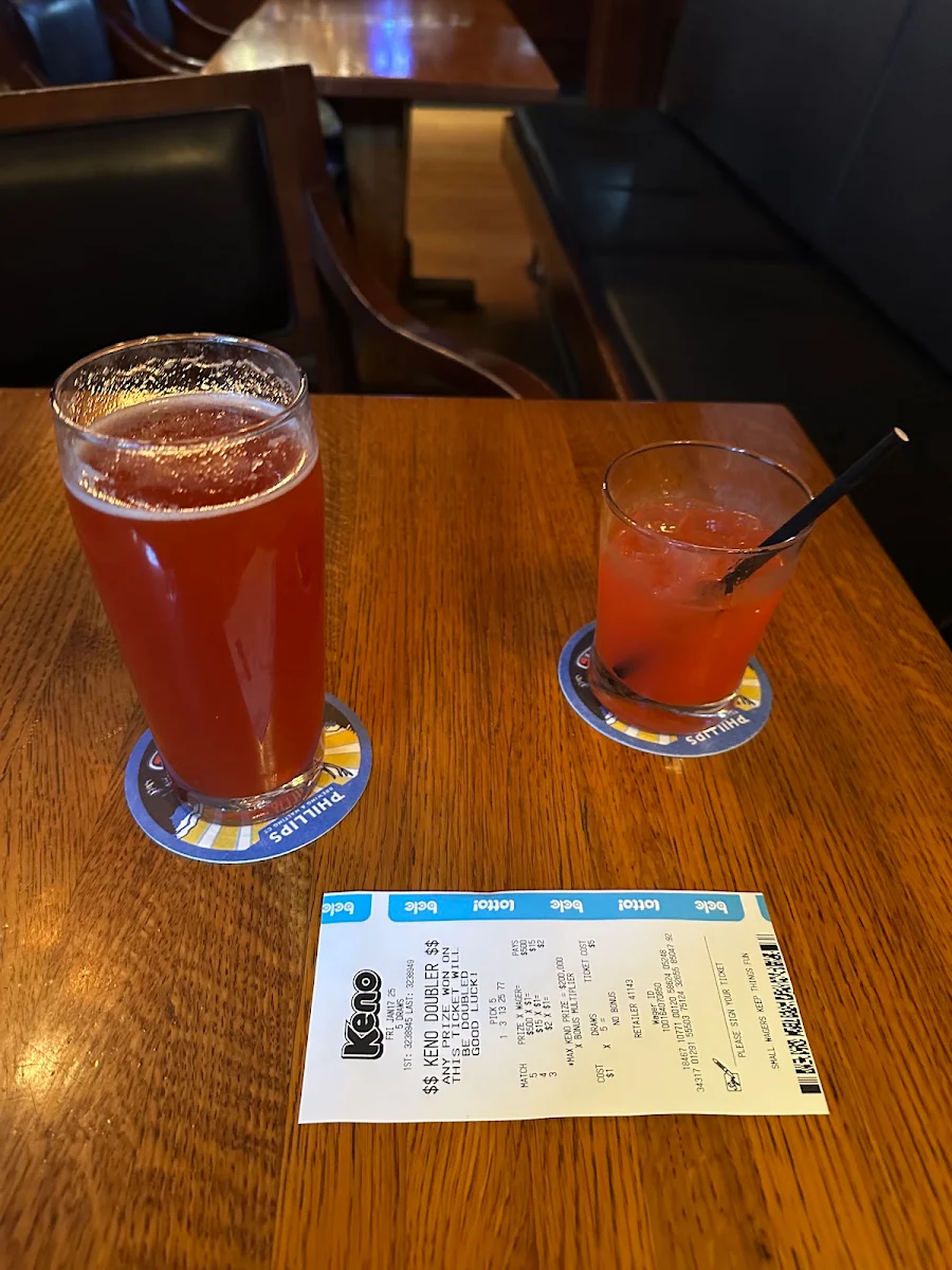 Beer with Clam and a Tequila Sunrise