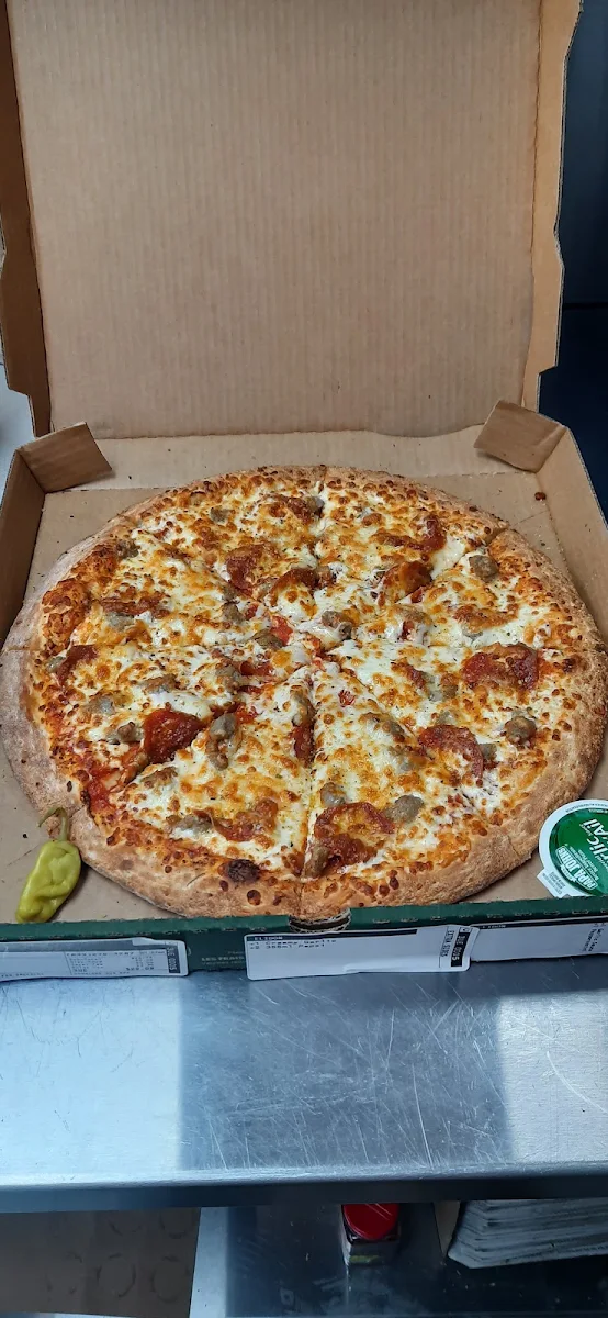 Pepperoni Sausage Six Cheese Pizza