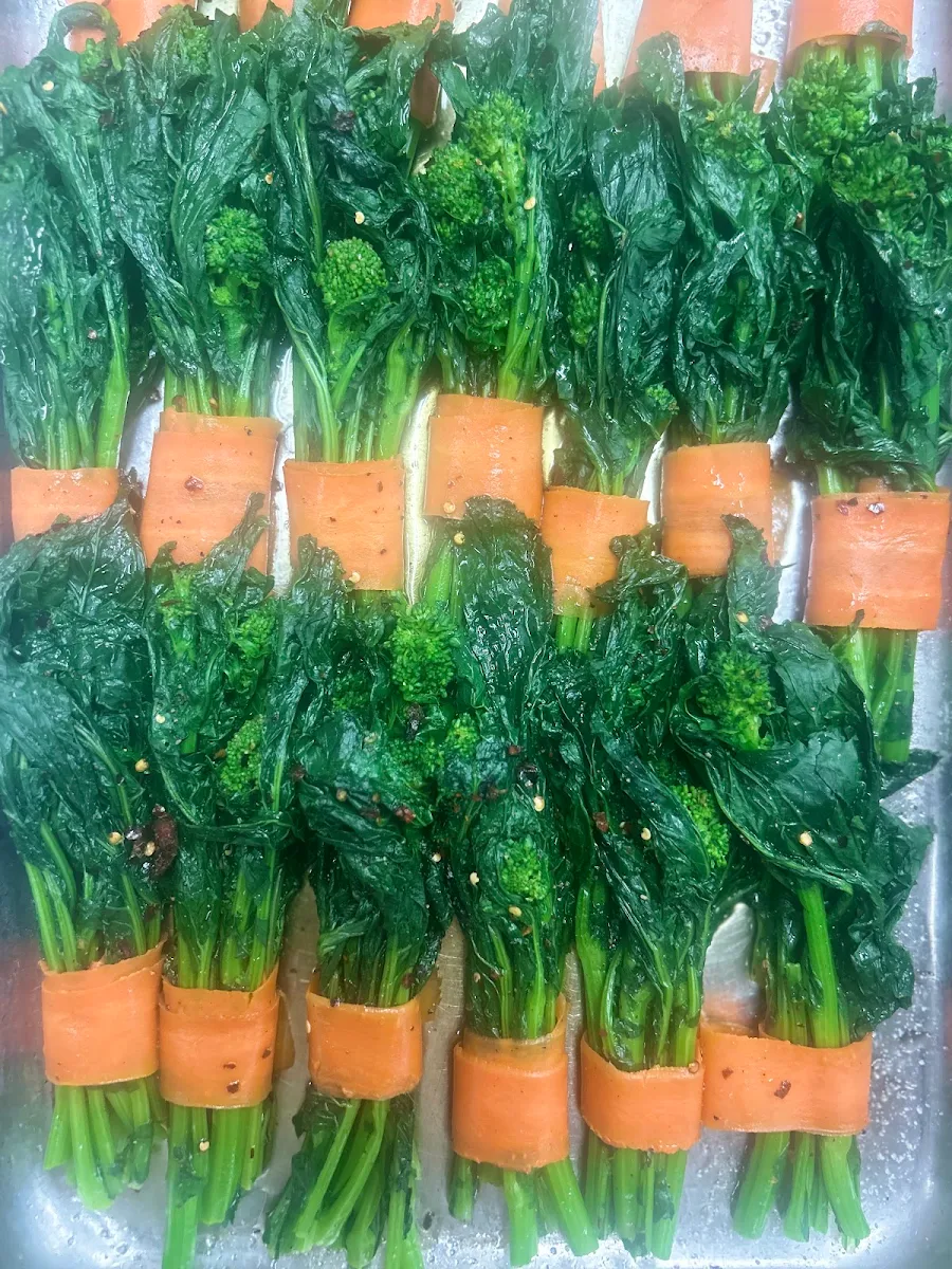 Rapini Wrapped in Carrot