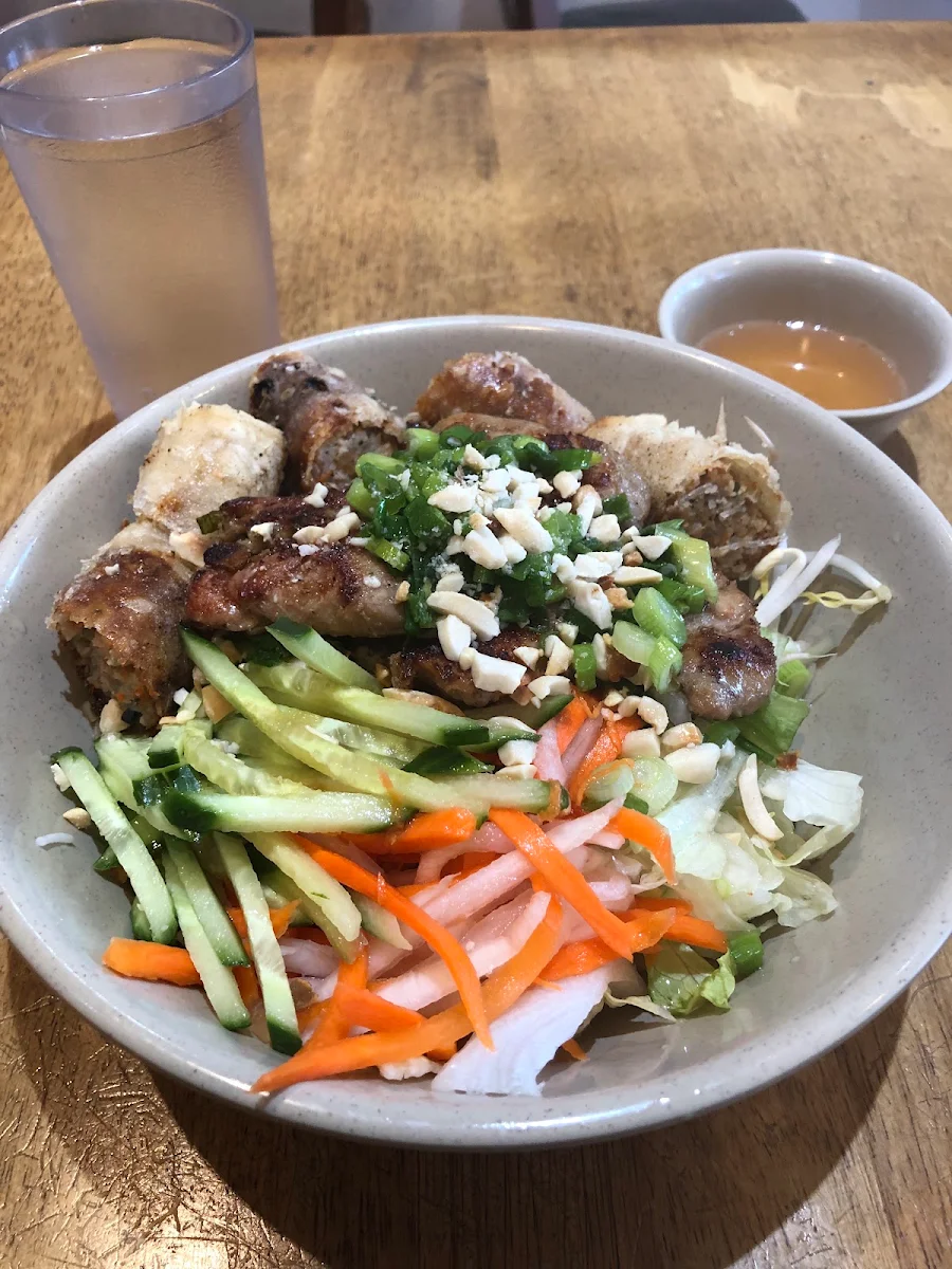 Grill Chicken and Spring Rolls