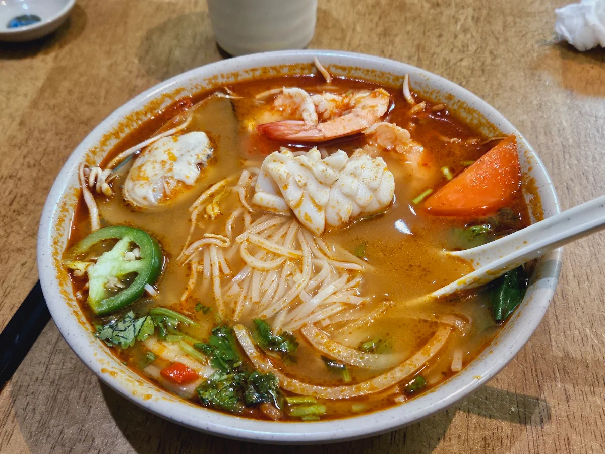 Thai Tom Yam Seafood Noodle Soup