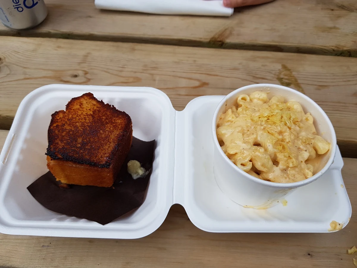 Cornbread and Mac and Cheese
