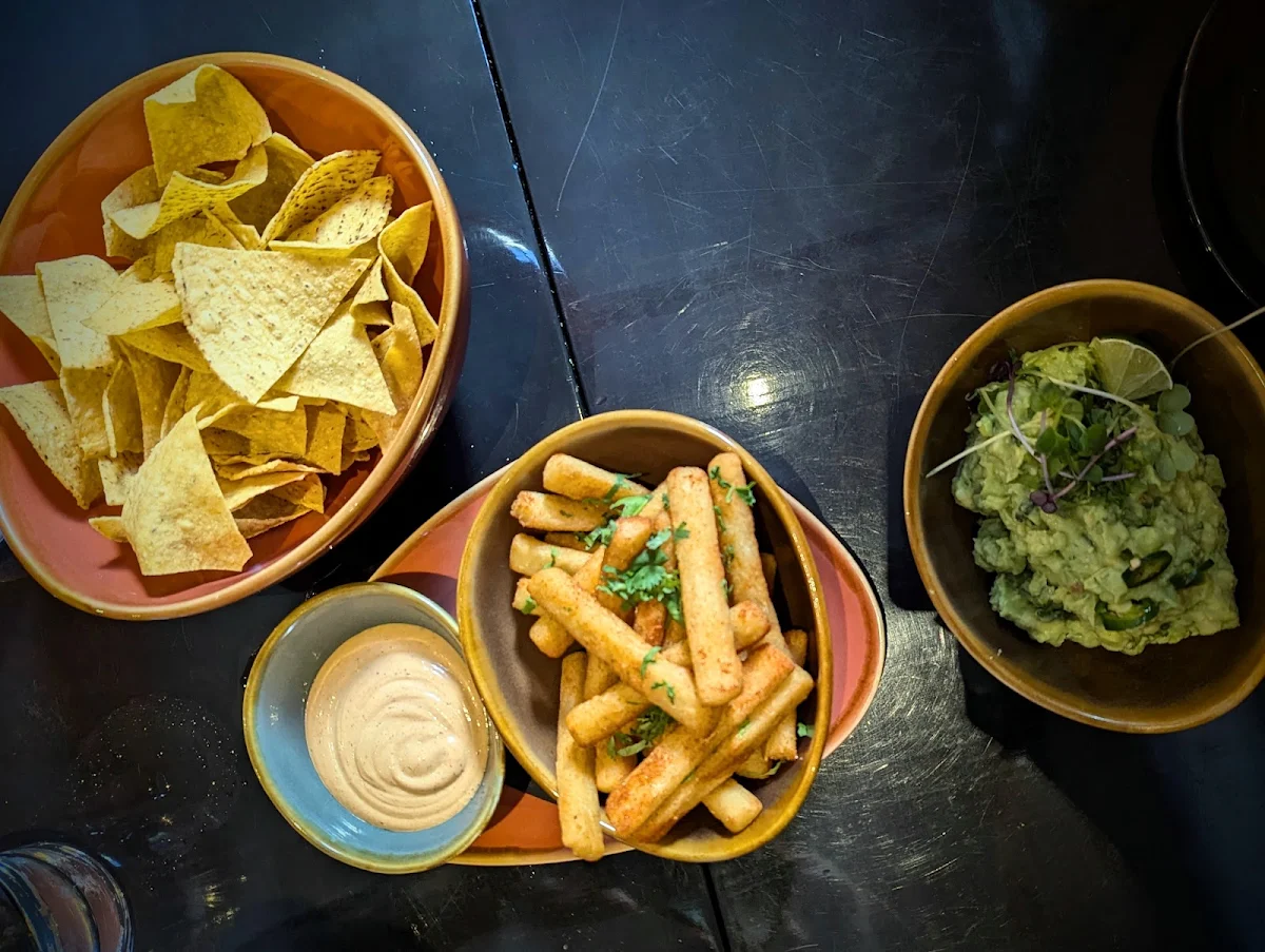 Guacamole Chips and Yuca Fries