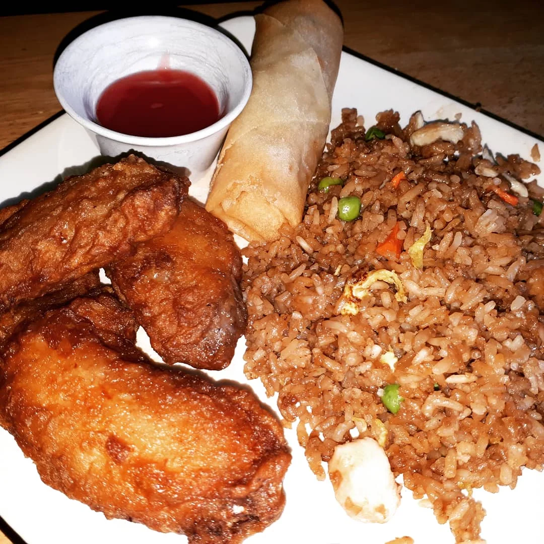 Chicken Fried Rice and Wings