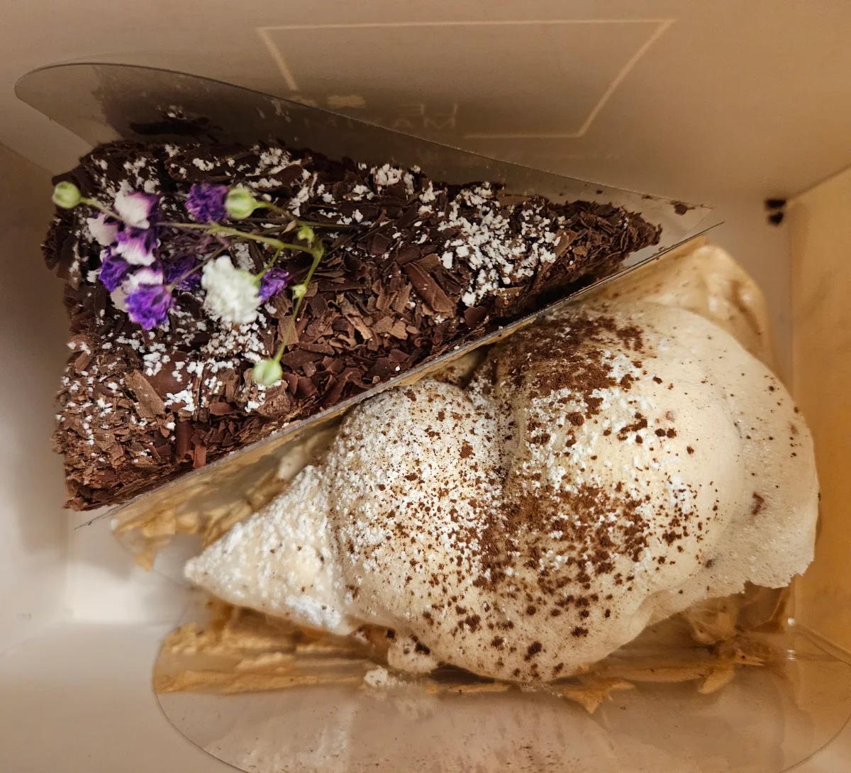 Chocolate Cake and Cappucino