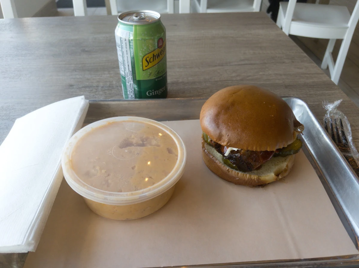 Brisket Sandwich and Spicy Potato Salad