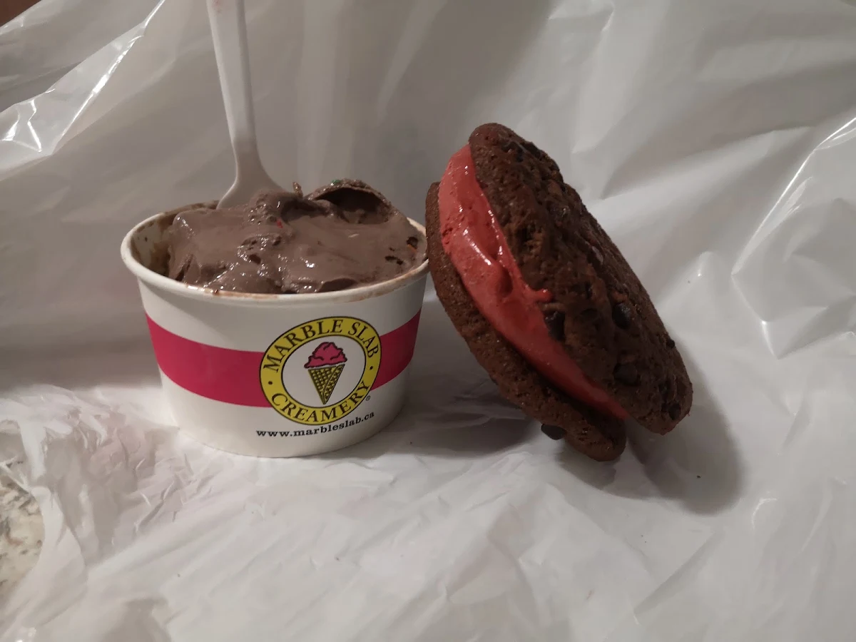 Red Velvet Ice Cream Sandwich and Single Serve Ice Cream