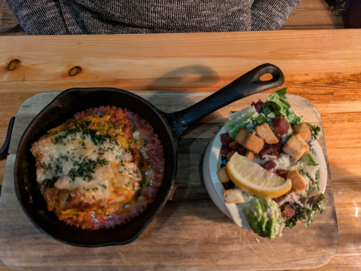 Lasagna and Caesar Salad
