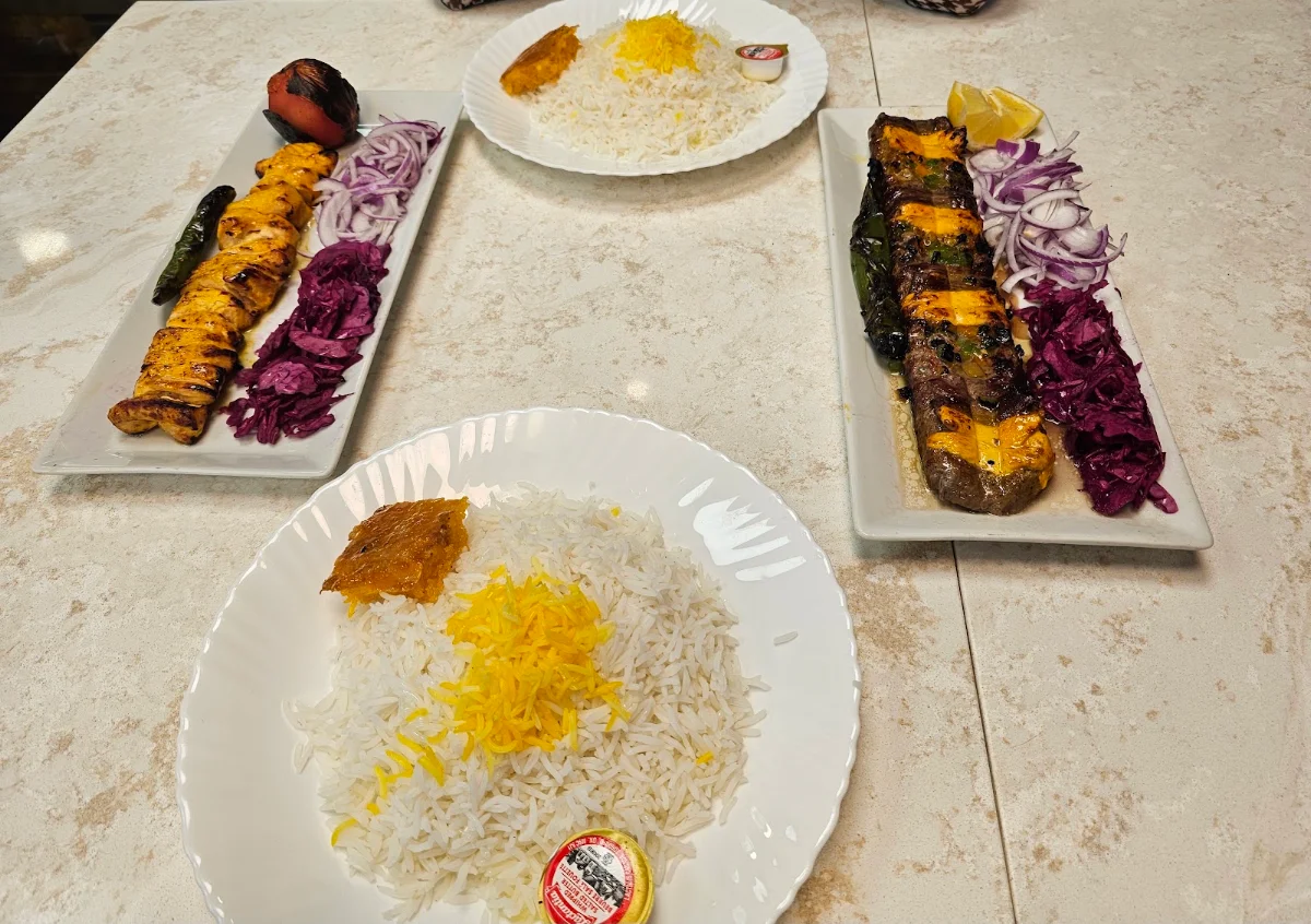 Saffron Rice with Kebab Platter