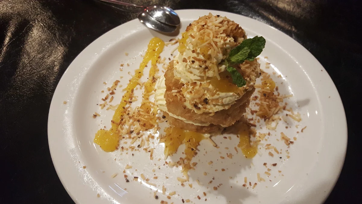 Pineapple Mango Cheesecake Stack