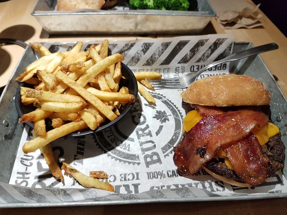 Knock Your Plants Off Vegan Bacon Cheeseburger