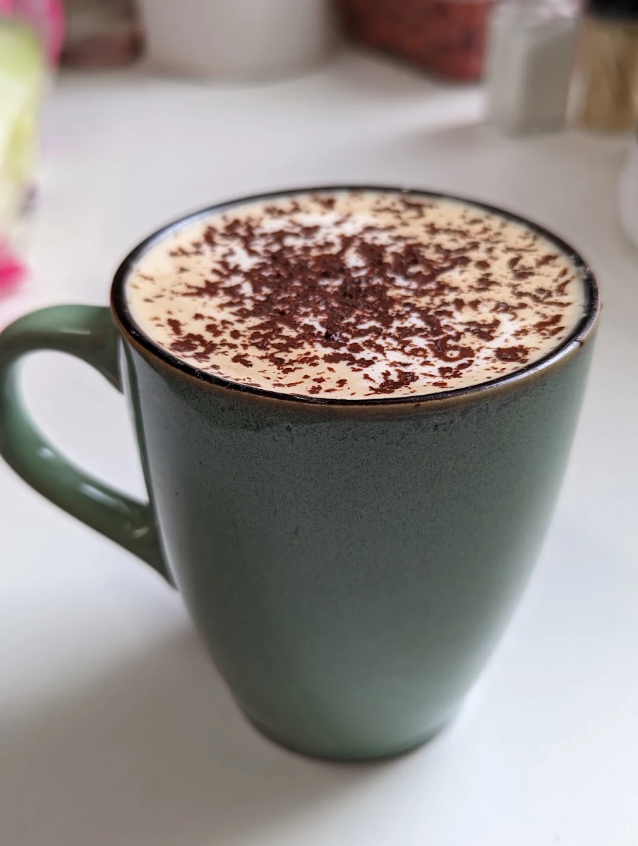 Decaf Oat Latte with Dark Chocolate